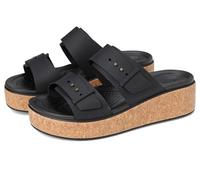 Crocs Brooklyn Cork Buckle, Sandali Donna, Nero, 34/35 EU