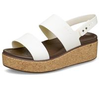 Crocs Brooklyn Cork Low Wedge, Sandali Donna, Gesso, 33/34 EU