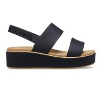 Crocs Brooklyn - Sandalo da donna con zeppa bassa, opaco, nero/anacardio, taglia 38, Anacardi Neri, 38/39 EU