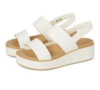 Crocs Brooklyn Low Wedge Matte Wrap Sandal 39-40 EU Chalk/Tan