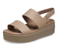 Crocs Brooklyn Low Wedge, Sandali da esterno Donna, Marrone (Latte Mushroom), 36/37 EU