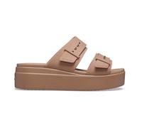 Crocs Brooklyn Sandal Buckle Low Wedge Latte da Donna 38-39 Marrone