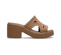 Crocs Donna Brooklyn Woven Slide Heel Sandalo, Brown, 41/42 EU