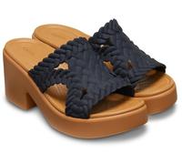 Crocs Sandali con tacco Brooklyn da donna, Tessuto nero, 37/38 EU