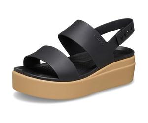 Crocs Brooklyn, zeppa bassa, nero/anacardio, da donna, taglia 4
