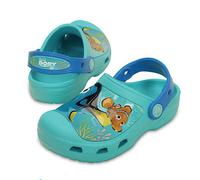 Crocs Cc Findet - Dory [ Tgl 19 - 21 Eu] Bambini Ragazzi Nemo Zoccoli Blu Nuovo