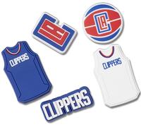 Crocs - Charms unisex per scarpe Jibbitz, collezione sportiva delle squadre di basket NBA, confezioni multiple, clip di Los Angeles, confezione da 5, Los Angeles Clippers, 5 Pack,