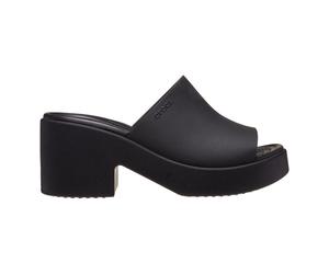 Crocs ciabatte da donna in gomma con tacco alto mare Brooklyn Slide comode Nero