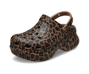 Crocs Classic Bae Clogs, Zoccoli Donna, Seppia/Leopardo, 38 EU