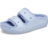 Crocs Classic Cozzzy Platform Sandals | Fuzzy Slippers, Sandali a Ciabatta Unisex-Adulto, Calcite Blu, 4 Men/ 6 UK Women