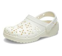 Crocs Zoccoli Classic Floral Cut Out Clog K – Unisex Bambini e Ragazzi, Chalk, 34/35 EU
