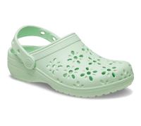 Crocs Classic Floral Cut Out Clog K, Zoccoli Unisex - Bambini e Ragazzi, Colore Giada, 33/34 EU