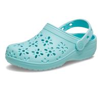 Crocs Classic Floral Cut Out Clog T, Zoccoli Unisex - Bambini e Ragazzi, Acquamarina, 27/28 EU