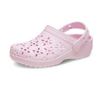 Crocs Classic Floral Cut Out Clog T, Zoccoli Unisex - Bambini e Ragazzi, Pink Milk, 22/23 EU