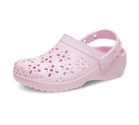 Crocs Classic Floral Cut out Clog T, Zoccoli Unisex - Bambini e Ragazzi, Pink Milk, 24/25 EU