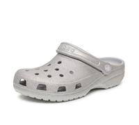 Crocs Classic Glitter Clog Argento - Donna Scarpe Ciabatte Zoccoli E Sabot