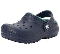 Crocs Classic Lined Bold Check Clog T, Zoccoli Unisex - Bambini e Ragazzi, Marina Militare, 22/23 EU