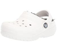 Crocs Classic Lined Clog K Unisex - Bambini e ragazzi, White/Grey, 32/33 EU