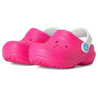 Crocs Classic Lined Clog T Unisex - Bambini e ragazzi, Pink Crush/Multi, 19/20 EU