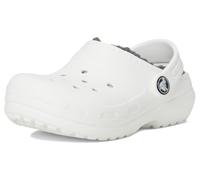 Crocs Classic Lined Clog T Unisex - Bambini e ragazzi, White/Grey, 25/26 EU