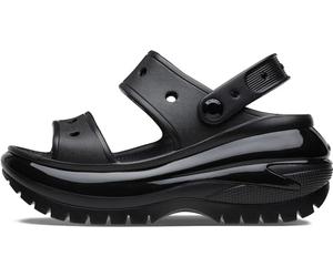 Crocs Classic Mega Crush - Sandali Neri da Donna, Nero, 4 UK