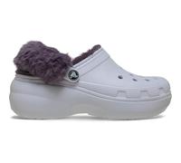 Crocs Classic Platform Fuzz Lined Clog 34-35 EU Frosted Grape