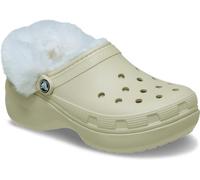 Crocs Classic Platform Fuzz Lined Clog 38-39 EU Bone