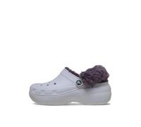 Crocs Classic Platform Fuzz Lined Clog 38-39 EU Frosted Grape