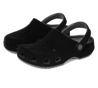 Crocs Classic Velvet Clog K, Zoccoli Unisex - Bambini e Ragazzi, Nero, 32/33 EU