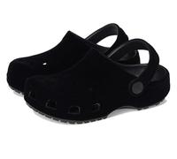 Crocs Classic Velvet Clog T, Zoccoli Unisex - Bambini e Ragazzi, Nero, 27/28 EU