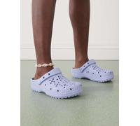 Crocs - Classic - Zoccoli blu foschia con cut-out a fiori 42-43