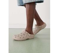 Crocs - Classic - Zoccoli con cut-out a fiori color tortora-Marrone 37-38