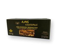CROCS COCO I carbone di cocco con lunga durata di combustione, carbone esagonale, poche cenere, basso sviluppo di fumo, carbone naturale sostenibile, aste di carbone di qualità professionale, 10 kg