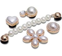 Crocs Dainty Pearl Jewelry 5 Pack - Charm decorativi per scarpe Unisex, Multicolor,