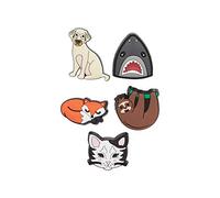 Crocs Shoe Charm 5-Pack | Personalize with Jibbitz for, Decorazione di Scarpe Unisex-Adulto, Animal Lover, Taglia Unica