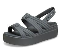 Crocs Donna Brooklyn Knot Low Wedge Sandalo Cuneo, Carbonio, 38 EU