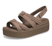 Crocs Donna Brooklyn Knot Low Wedge Sandalo Cuneo, Latte, 37 EU