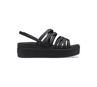 Crocs Brooklyn Strappy Low Wedge, Sandali Donna, Nero, 37/38 EU