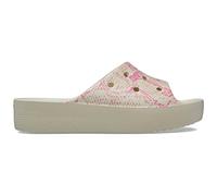 Crocs Donna Classic Platform Slide Ciabatta, Bone/Multi, 41/42 EU