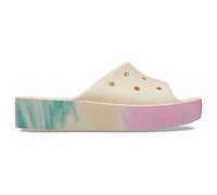 Crocs Donna Classic Platform Slide Ciabatta, Vanilla/Multi, 34/35 EU