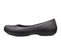 Crocs Donna Crocs At Work Flat W Scarpa bassa, Black, 34/35 EU