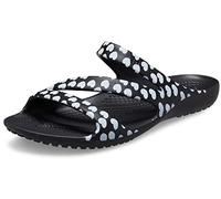 Crocs Donna Kadee II Heart Print Sandal W Sandalo, Black/White, 33/34 EU