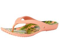 Crocs Kadee II Palm Print Flip W, Infradito Donna, Palm Print Papaya, 41/42 EU