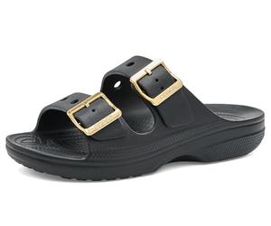 Crocs,Donna,Saturday Metallic Buckle Sandal W,Nero,42-43