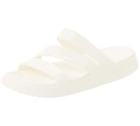 Crocs Getaway Patent Strappy, Infradito Donna, Gesso, 34/35 EU