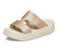 Crocs Getaway Sandali da Donna con Plateau e Cinturino ad H, Stucco, 33/34 EU