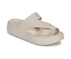 Crocs Infradito Getaway Platform Toe Loop in Beige 41 / 42