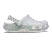 Crocs Zoccolo Classico Iridescente Glitterato Unisex per Bambini, Bianco, 27/28 EU