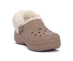 CROCS LATT CLASSIC PLATFORM FUZZ LINED CG ciabatte Donna 38