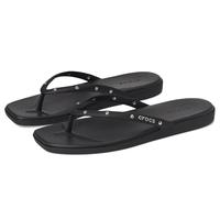 Crocs Miami Studded Flip, Infradito Donna, Nero, 39/40 EU
